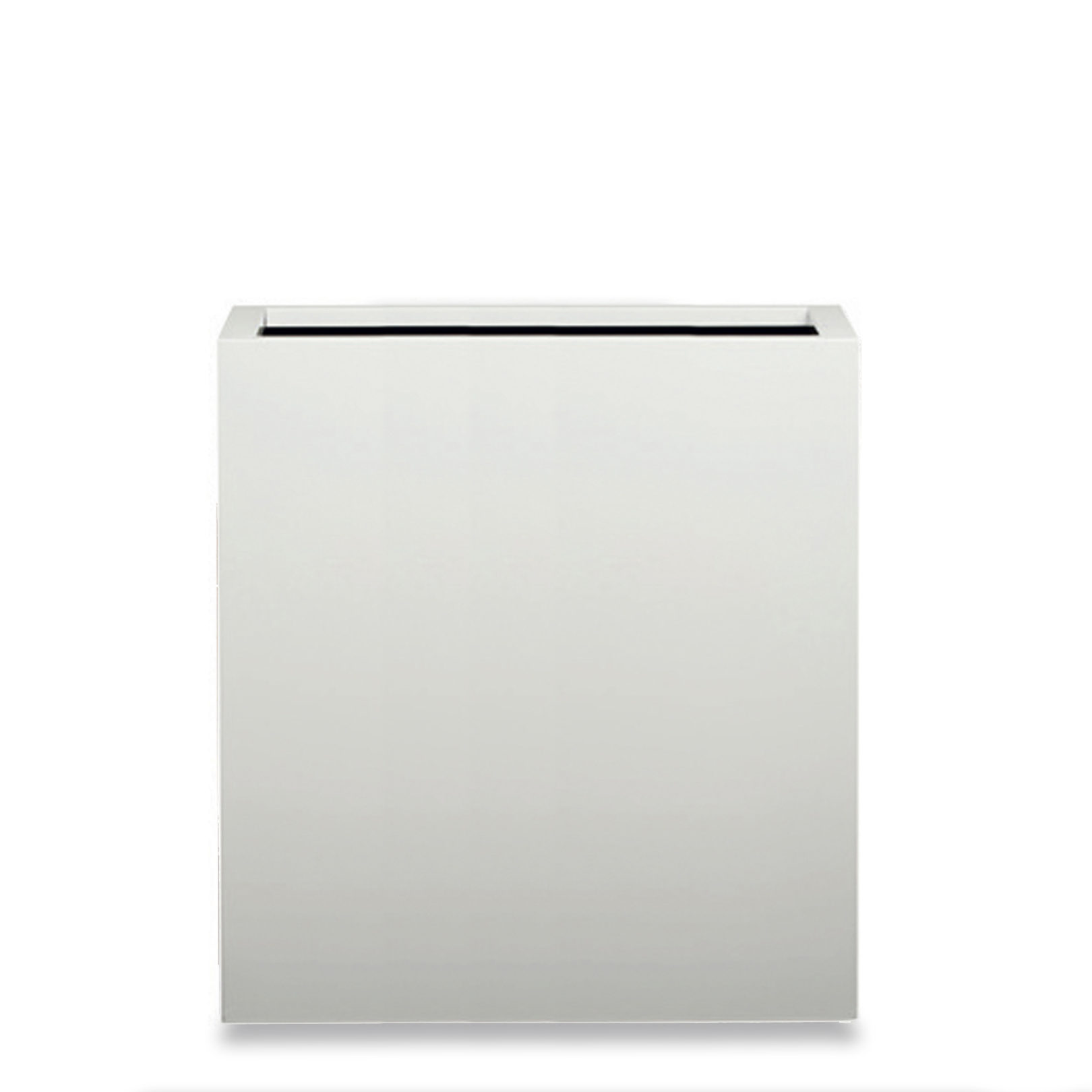 Ferrum Tall & Narrow Rectangular Planter in White