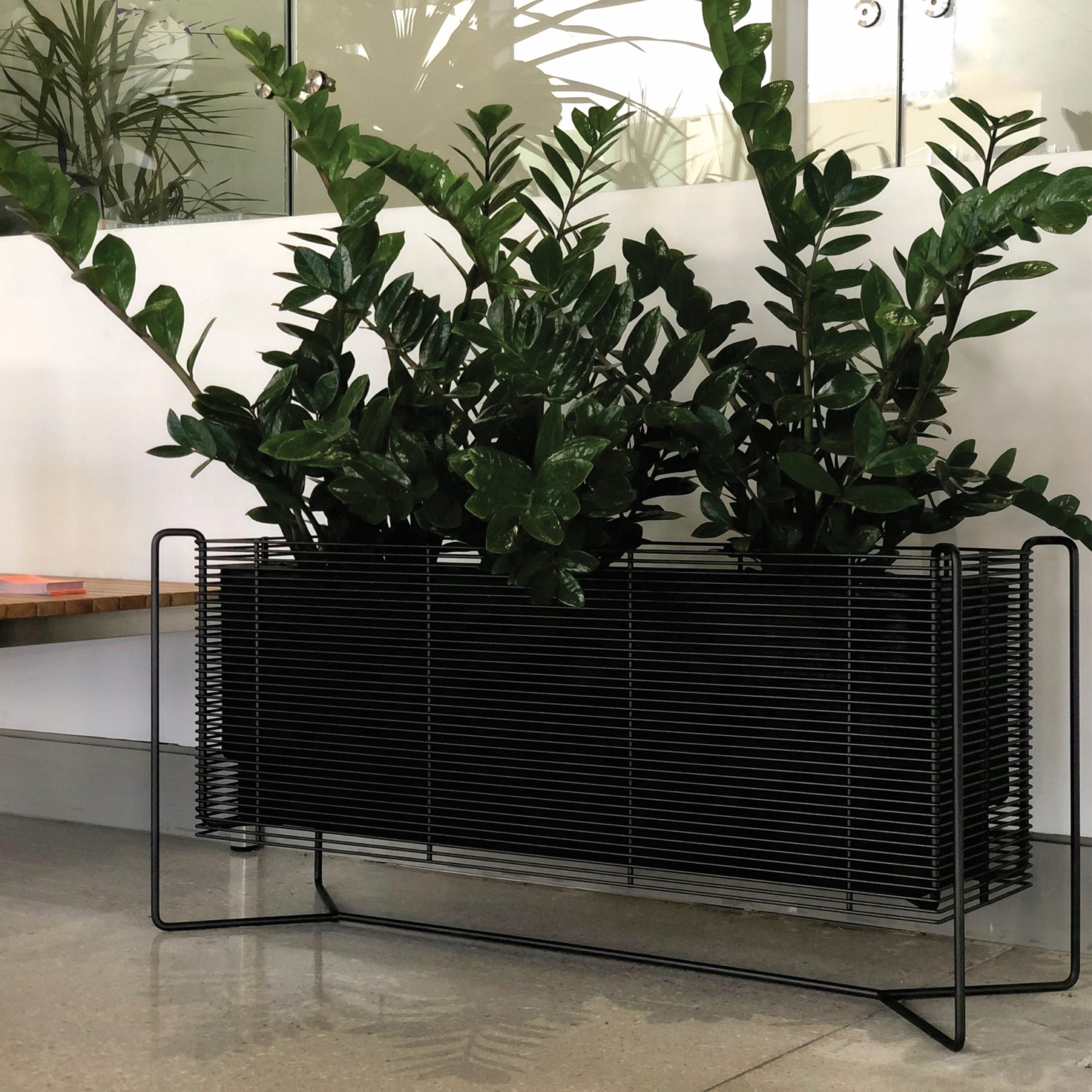 lin rectangular planter in interior
