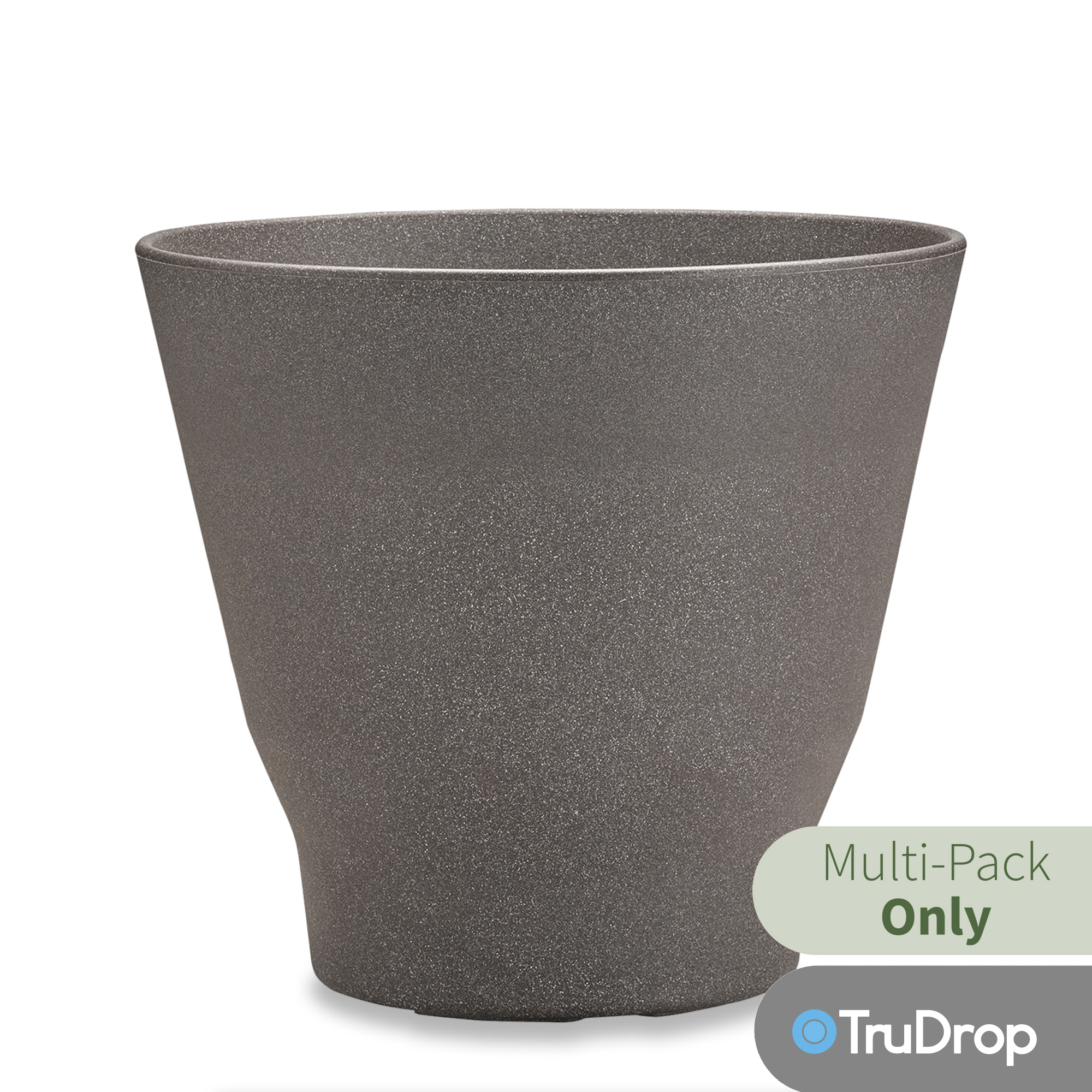 step planters in smoke grey